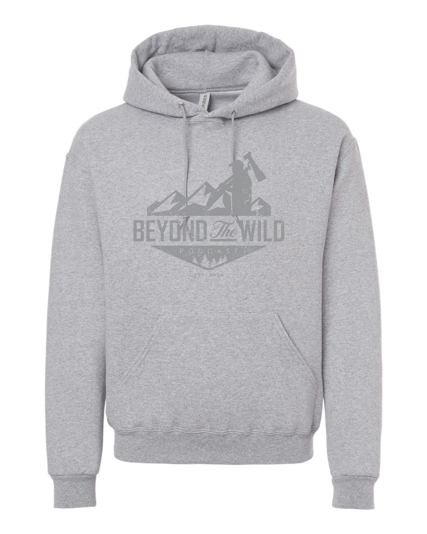 Screen Printed Heavy Weight Hooded Sweatshirt Banner Logo