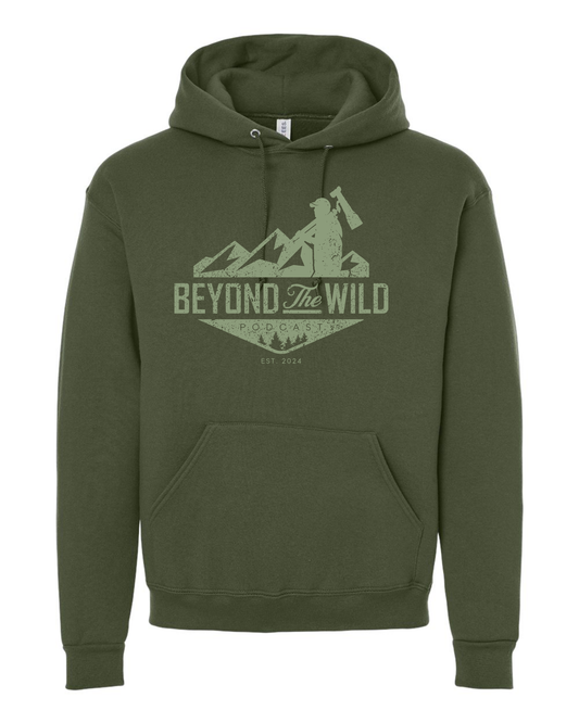 Screen Printed Heavy Weight Hooded Sweatshirt Banner Logo