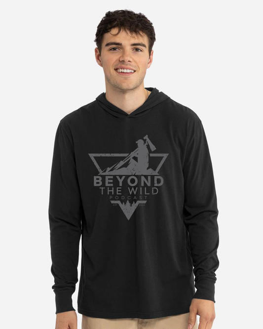 Screen Printed Hooded T-Shirt Triangle Logo