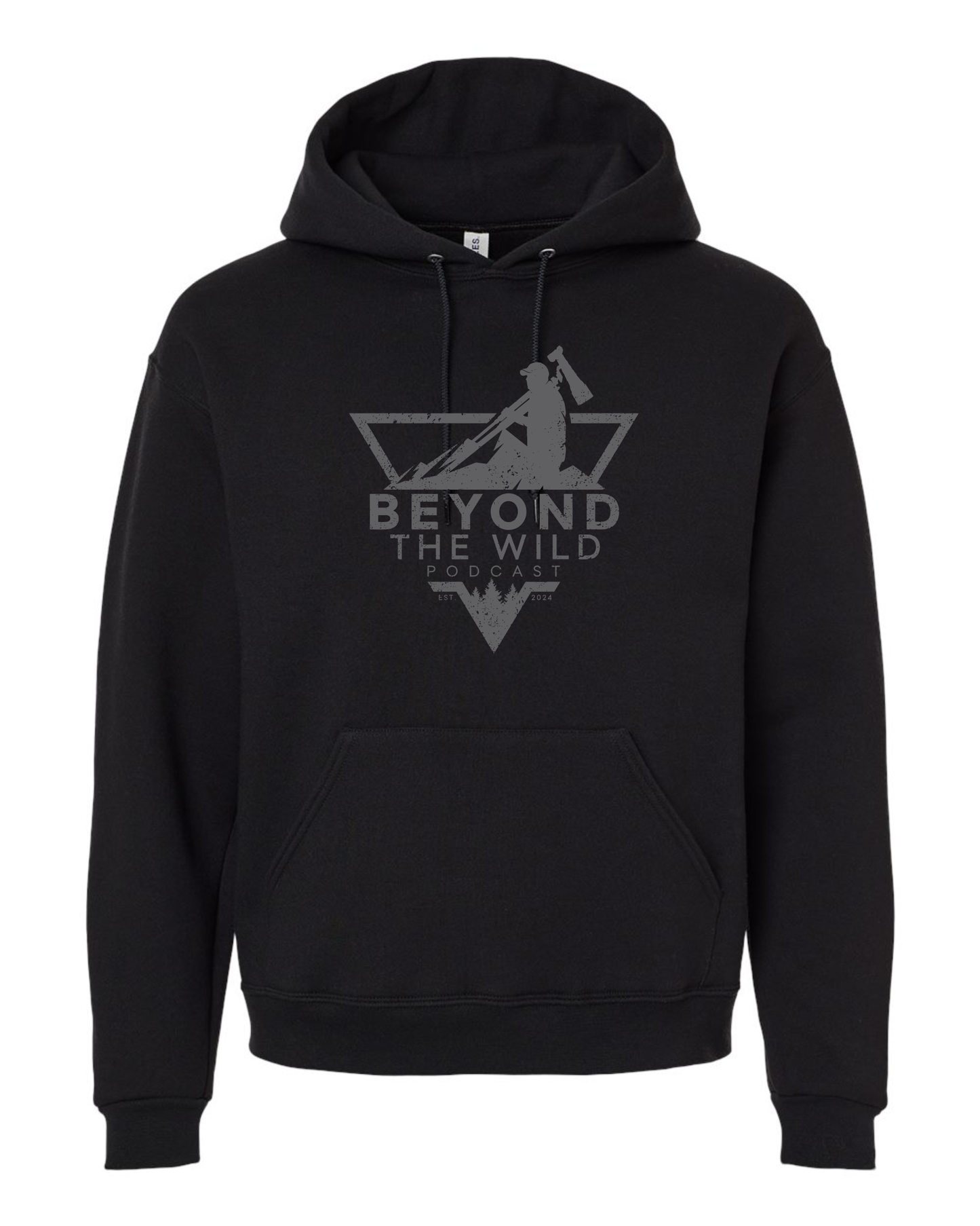 Screen Printed Heavy Weight Hooded Sweatshirt Triangle Logo
