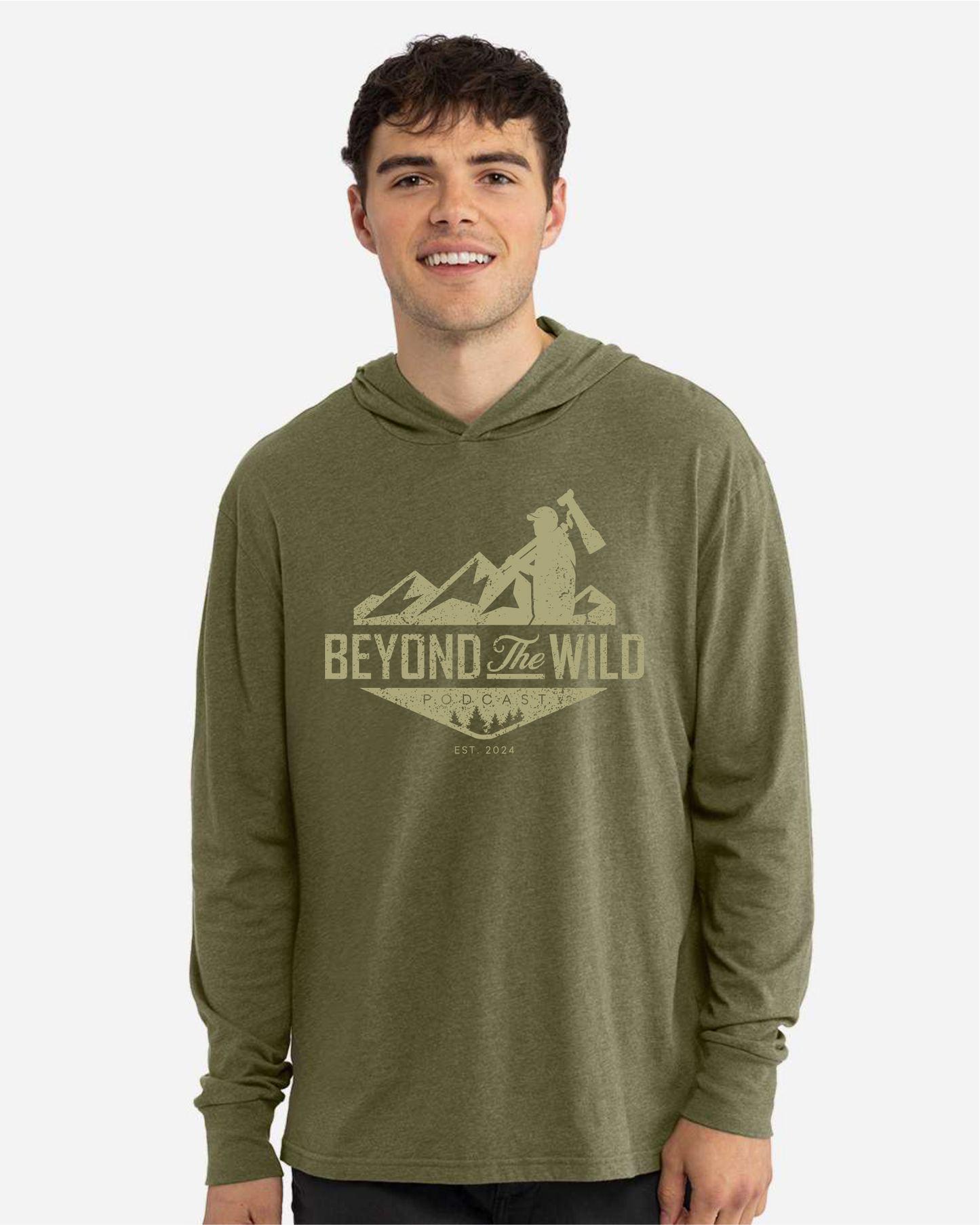 Screen Printed Hooded T-Shirt Banner Logo